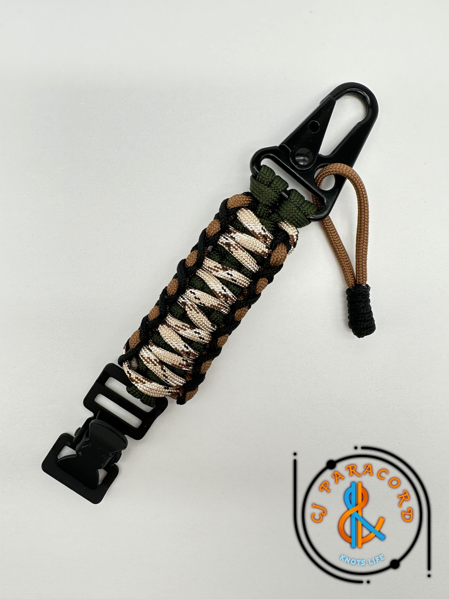 Clip para guantes en hilo de Paracord estilo Cobra con detalle cosido